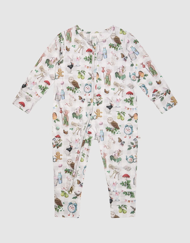 Fleur Harris - 'Mini Magic Gingham' Timeless Coverall in Tapioca