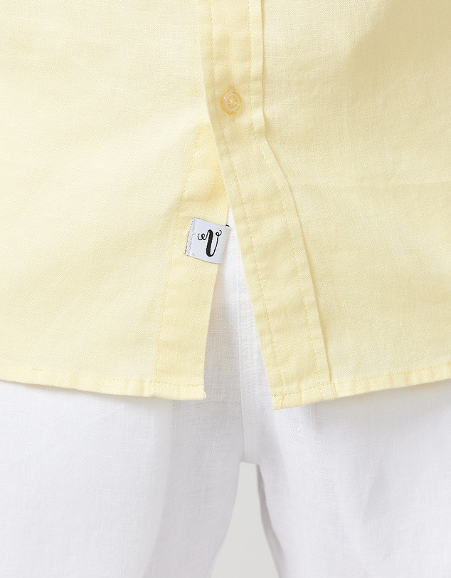 Vacay Swimwear - S/S Yellow Linen Shirt