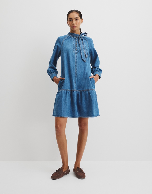 Country Road - Soft Denim Smock Dress