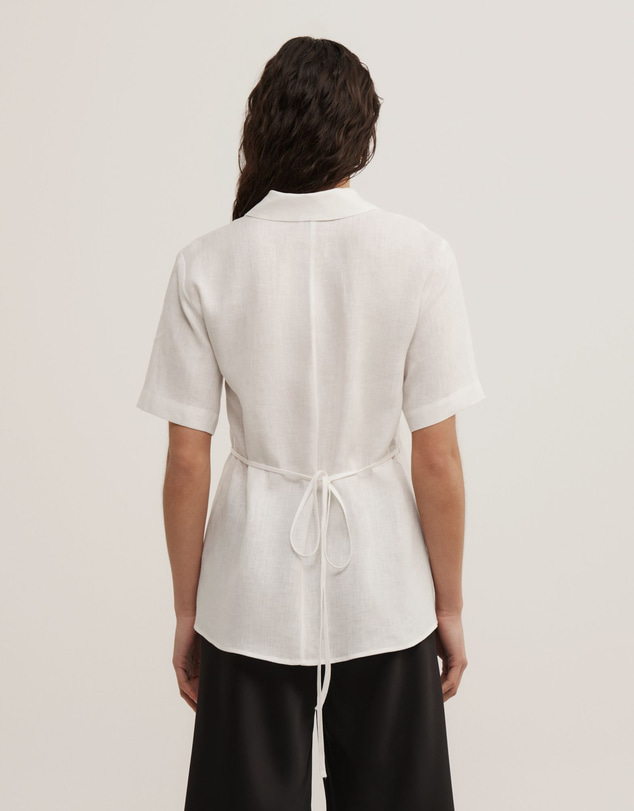 Witchery - Wrap Linen Short Sleeve Shirt