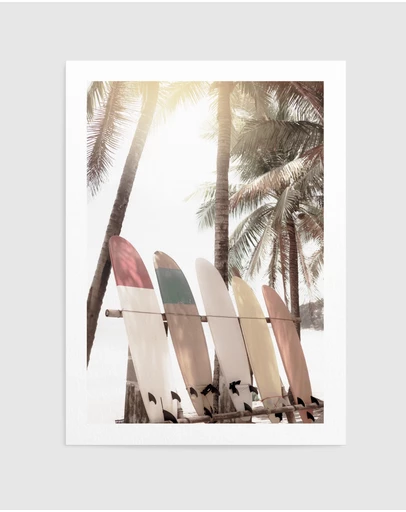 Olive et Oriel - Sunset Beach Hawaii Art Print