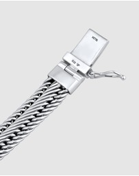Kuzzoi - ICONIC EXCLUSIVE - Bracelet Link Braided in 925 Sterling Silver
