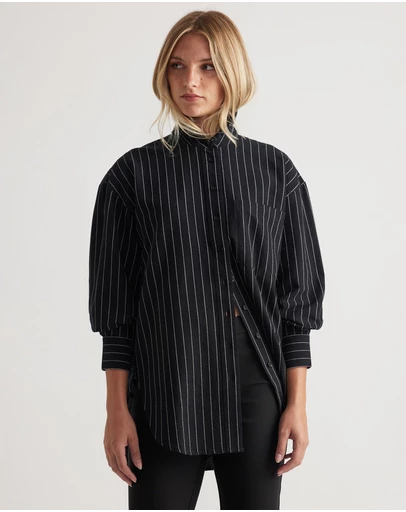 Decjuba - Heather Oxford Oversized Shirt