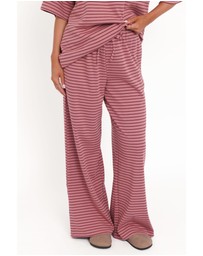 Petal & Pup - Wilda Knit Pant - Pink Red Stripe