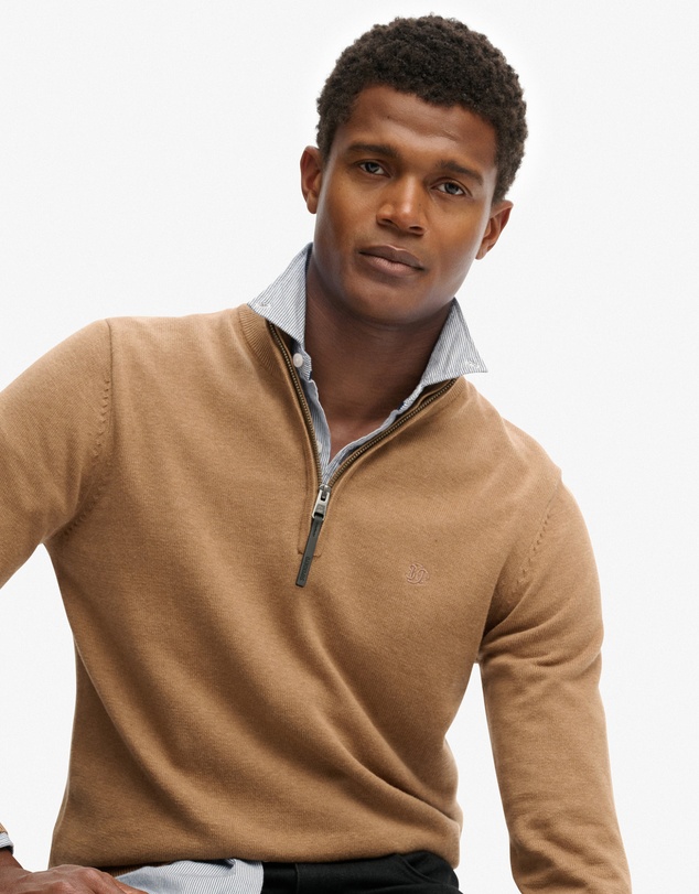 Superdry - Slim Fit Essentials Cotton Half Zip