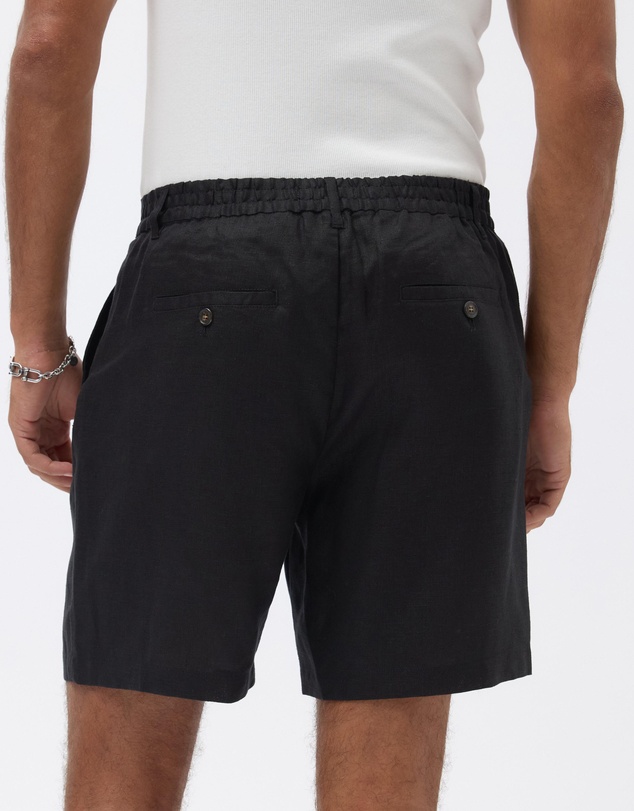 AERE - Holt Pleated Linen Shorts