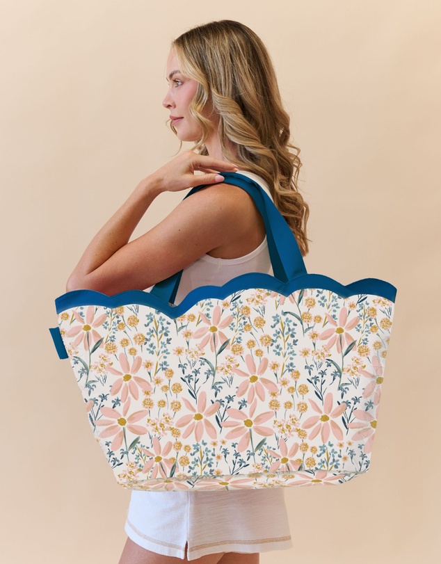 Sky Gazer - Scalloped Edge Beach Bag- Yamba