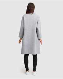 Belle & Bloom - Publisher Double-Breasted Wool Blend Coat