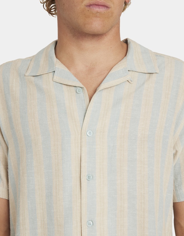 RVCA - Mens Beat Stripe Short Sleeve Shirt