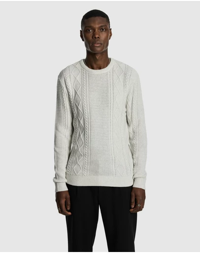 yd. - Jamie Cable Crew Knit Jumper