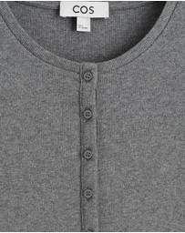 COS - Long-Sleeved Henley Top