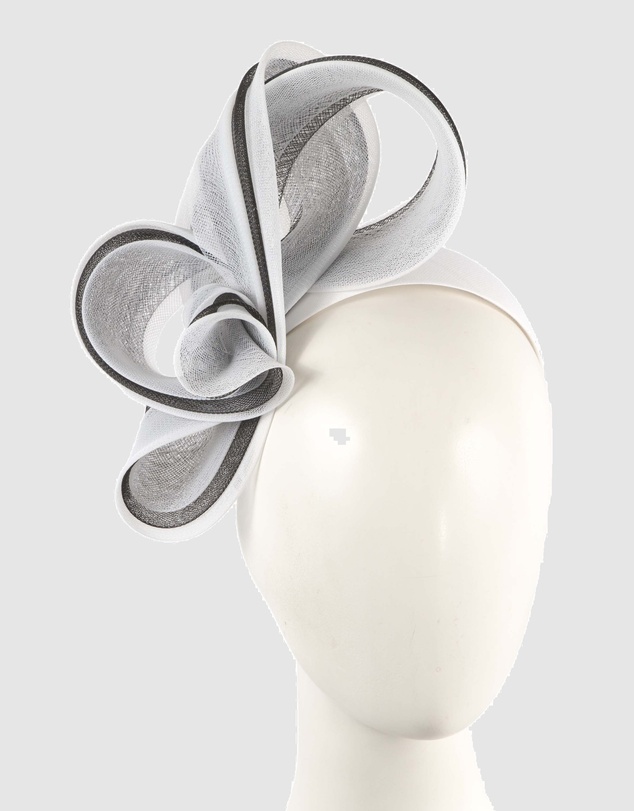 Fillies Collection - Bespoke Black White Racing Fascinator