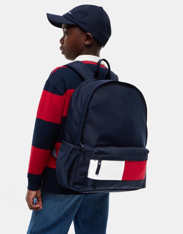 Tommy Hilfiger - Kids' Colour-Blocked Pocket Dome Backpack