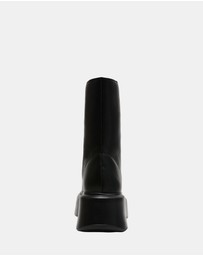 Steve Madden - Jones Black Leather Boots
