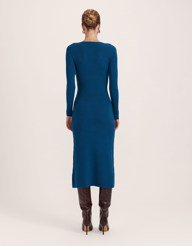 SABA - Elle Wool Blend Wrap Knit Dress