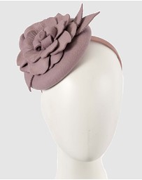 Max Alexander - Felt Dusty Pink Winter Pillbox Fascinator
