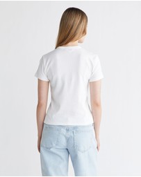 Calvin Klein Jeans - Ribbed Cotton Badge T-shirt