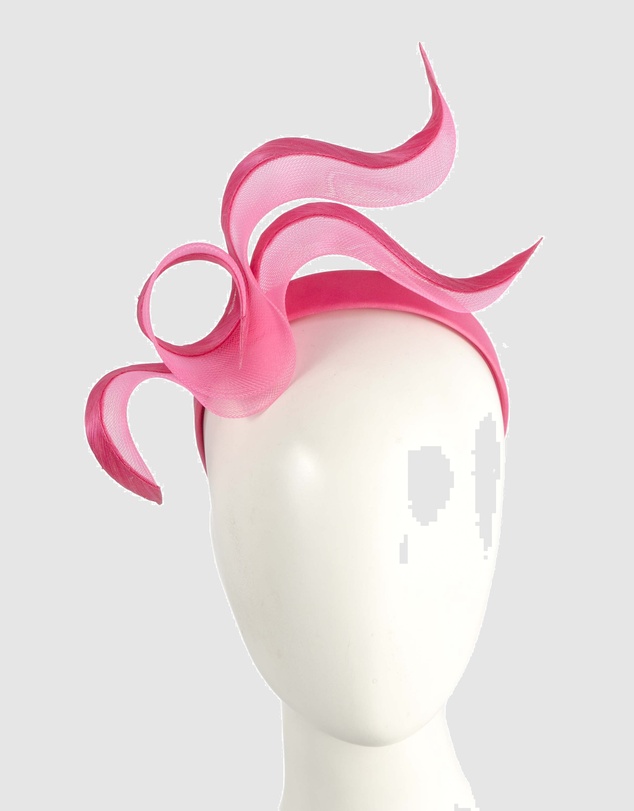 Fillies Collection - Bespoke Sculpted Fuchsia Racing Fascinator