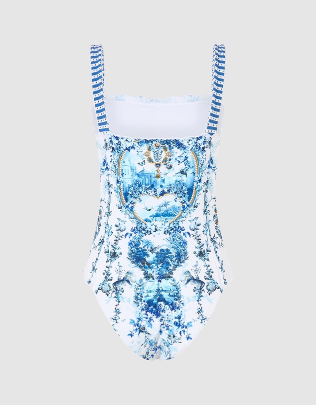 Camilla - Square Neck Wide Strap One Piece
