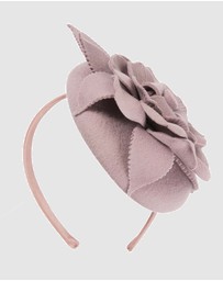 Max Alexander - Felt Dusty Pink Winter Pillbox Fascinator