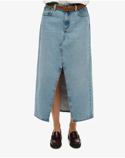 Superdry - Denim Split Maxi Skirt