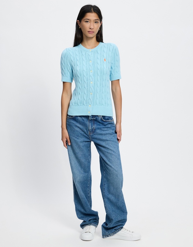 Polo Ralph Lauren - Cable-Knit Cotton Short-Sleeve Cardigan - ICONIC EXCLUSIVE