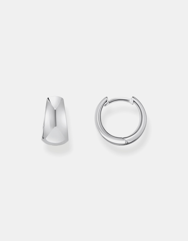 THOMAS SABO - Hoop earrings in chunky, trapezoidal shape silver