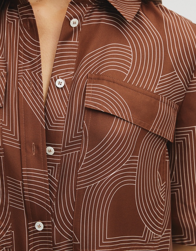 Country Road - Logo Washable Silk Shirt Dress