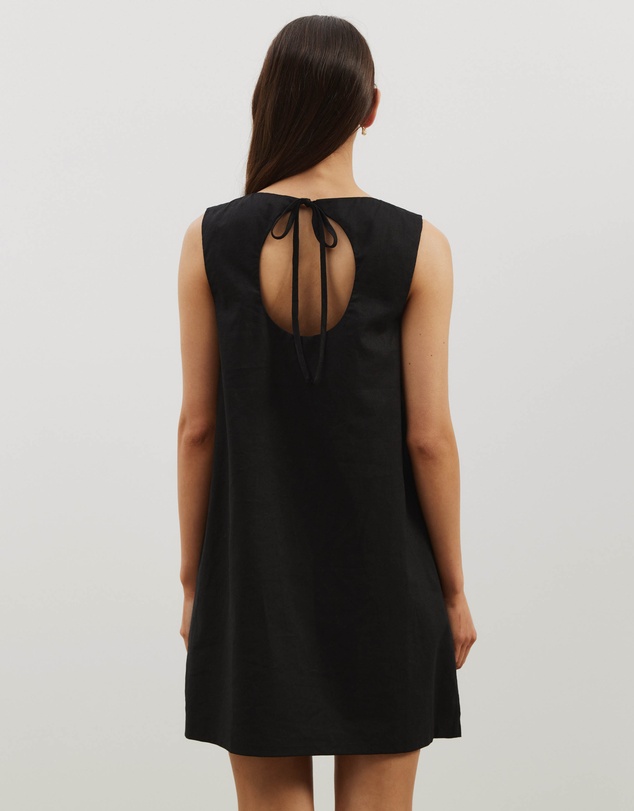 Atmos&Here - Mia A-Line Linen Blend Mini Dress