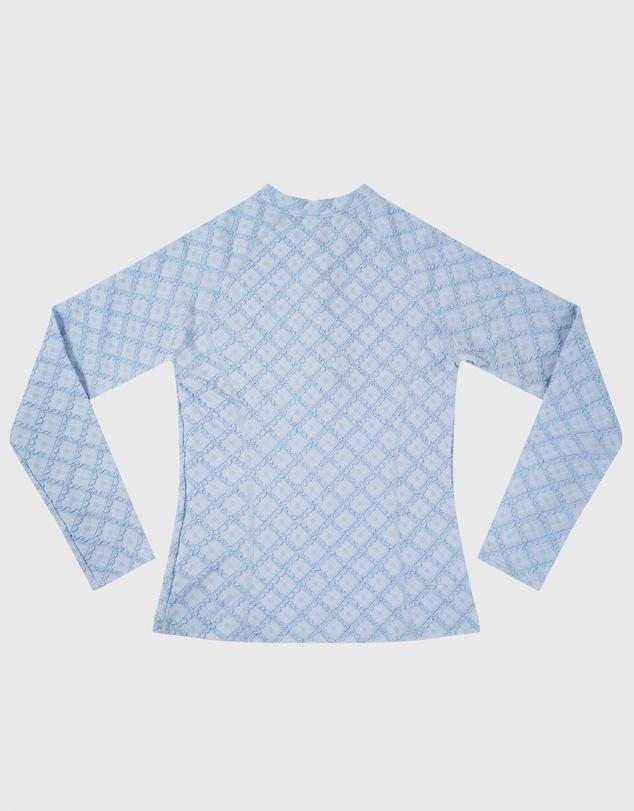 Aqua Blu Kids - Stepping Stones Blue Long Sleeve Rash Vest - Teens