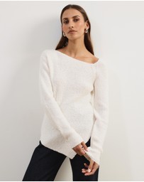 Atmos&Here - Toni Long Sleeve Knit With Asymmetric Neckline And Hem