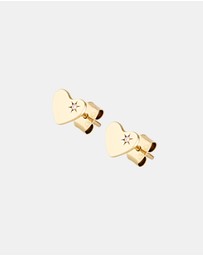 Luna Rae - Solid Gold - Sweetheart Studs