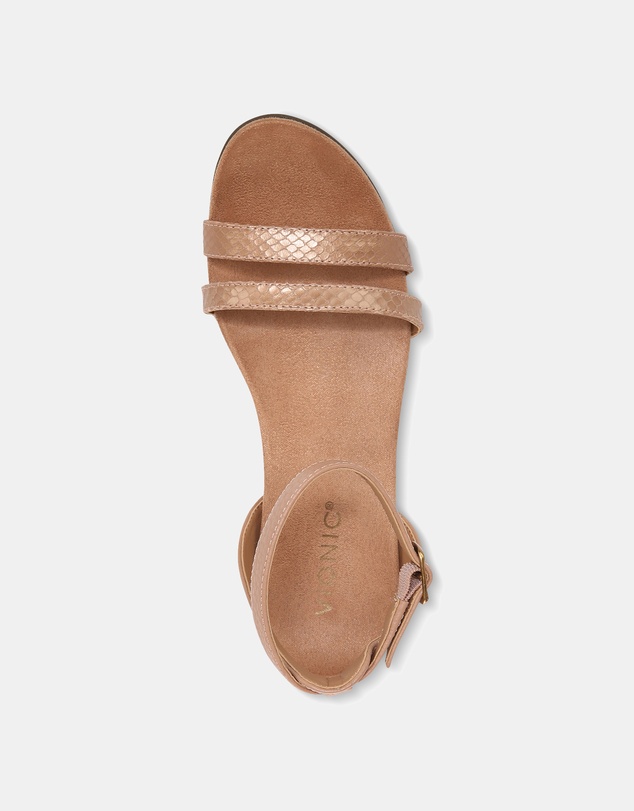 Vionic - Orlanda Wedge Sandal - Macaroon Pearl Snake