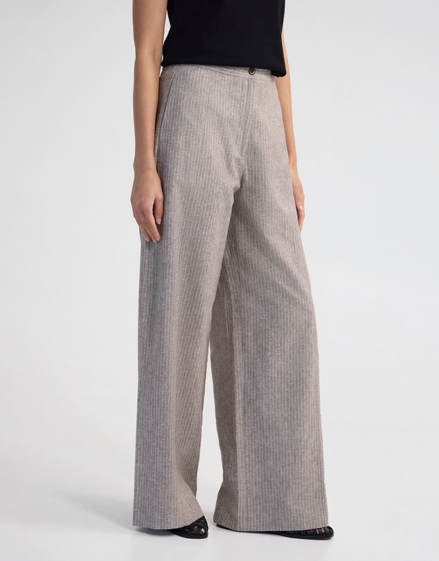 Oxford - Golide Linen Blend Pinstriped Pant