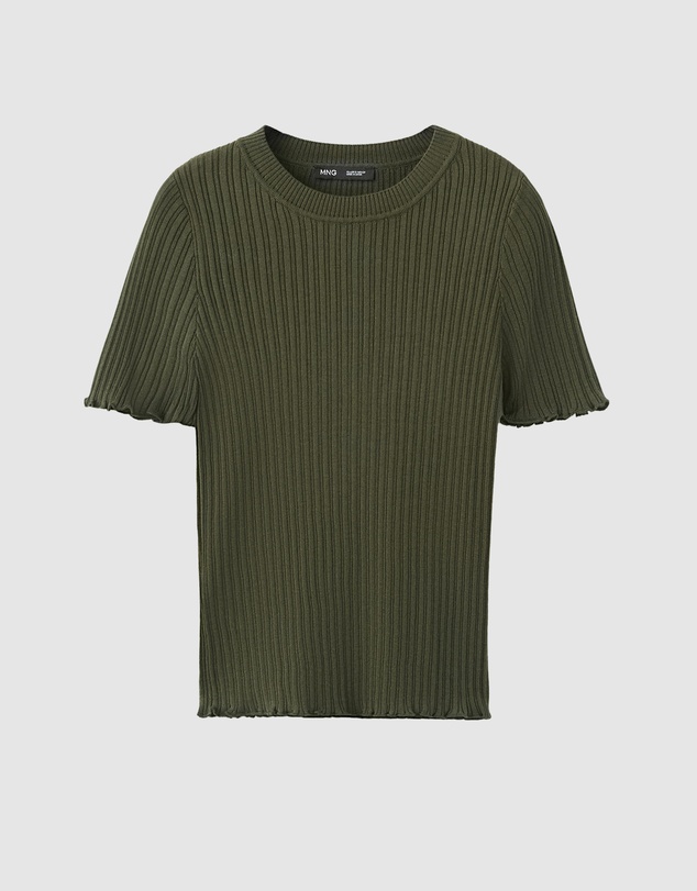 M.N.G - Ribbed Knit T-Shirt