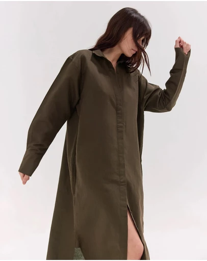 Cloth & Co. - The Shirt Dress | Olive