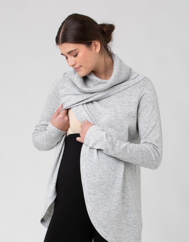 Ripe Maternity - Cowl Neck Nursing Knit