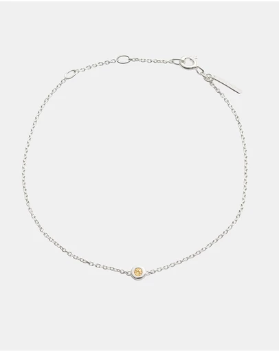 Kirstin Ash - Petite Birthstone Bracelet November Citrine