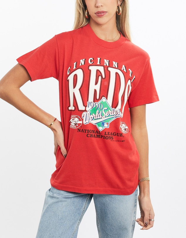Vintage by The Real Deal - Pre Loved - Vintage 1990 MLB Cincinnati Reds World Series Tee
