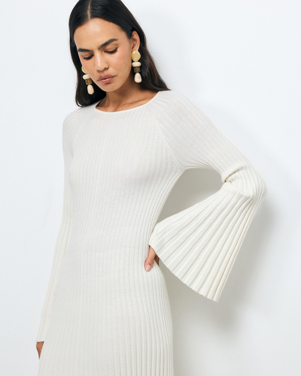 Indi Accordian Pleated Organic Knit Dress by AERE Online | THE ICONIC |  Australia
