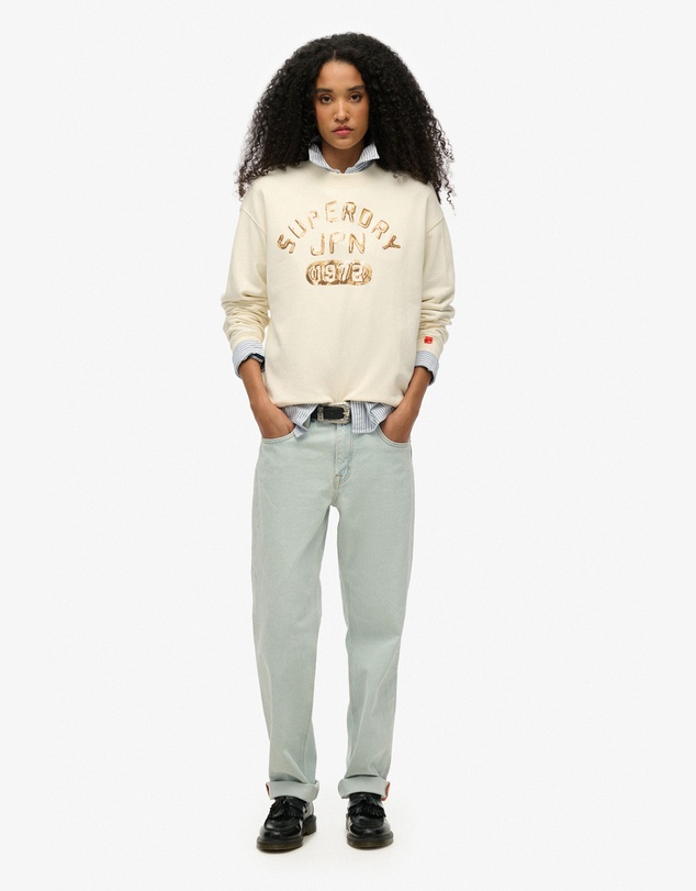 Superdry - Embellished Varsity Loose Crew
