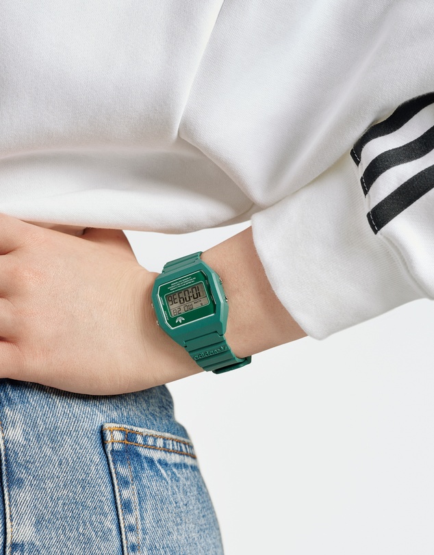 adidas Originals - Digital Two Green Resin Watch