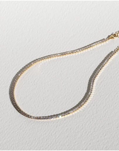 SAINT VALENTINE - Aspen Tennis Necklace - Gold