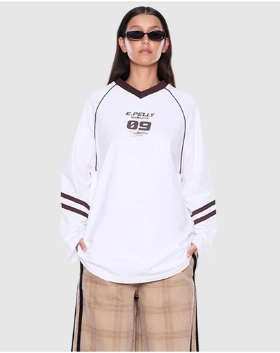 ENA PELLY - Marlie V-Neck LS Tee