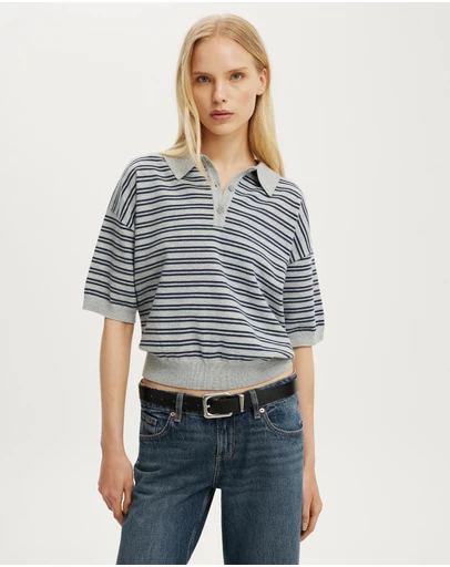 Cotton On - SS Boxy Polo Knit Jumper