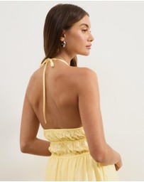 Atmos&Here - Georgia Cotton Poplin Halter Maxi Dress