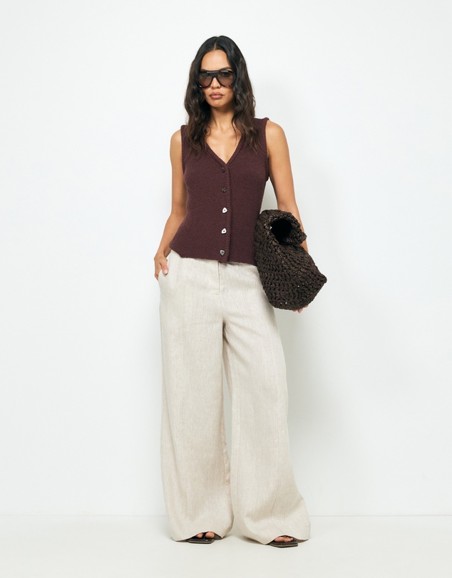 AERE - Lori Organic Cotton Knit Vest