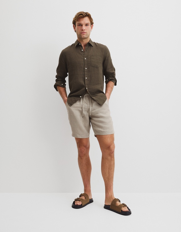 Country Road - Organically Grown Linen Drawcord Short