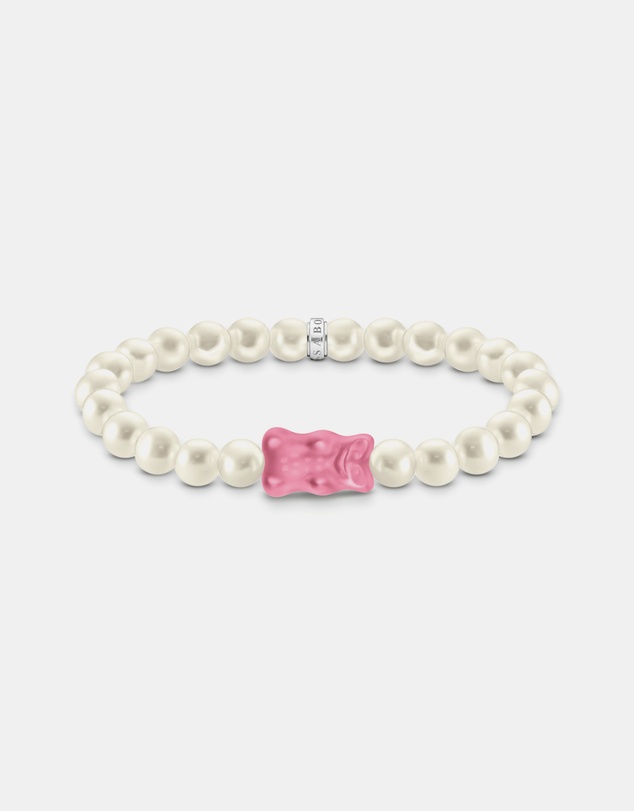 THOMAS SABO - Pearl bracelet with Pink HARIBO Goldbear