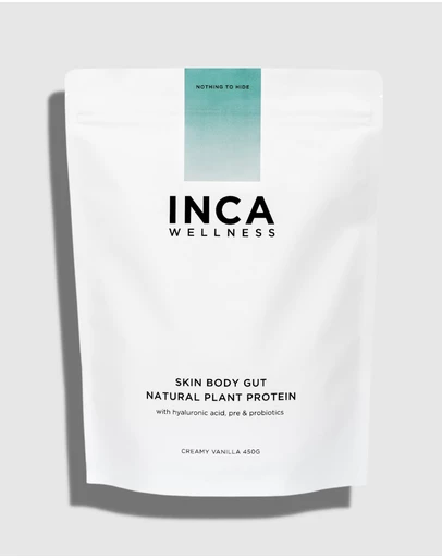 Inca Organics - Skin Body Gut Plant Protein + Hyaluronic Acid + Pre & Probiotics (Creamy Vanilla)